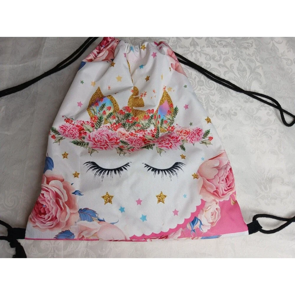 Unicorn Bag Drawstring Backpack New Without Tags